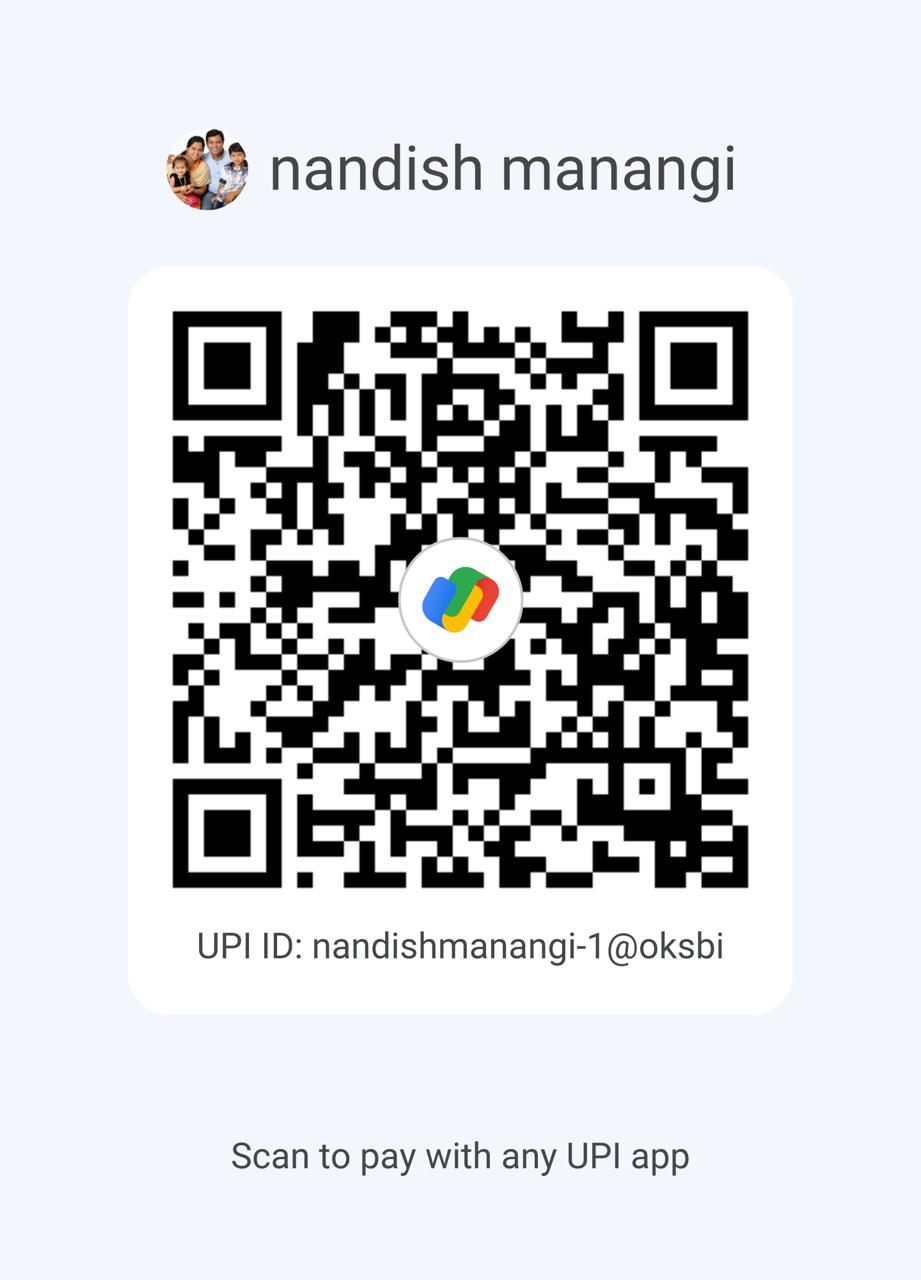 UPI QR code to pay the Skill Bridge AI community membership fee. UPI ID: nandishmanangi-1@oksbi